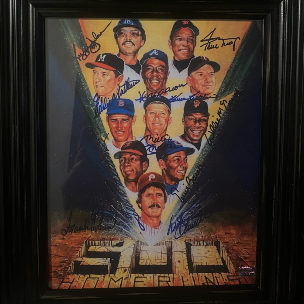 500 Home Run Club Matted Autographed Photo w/COA